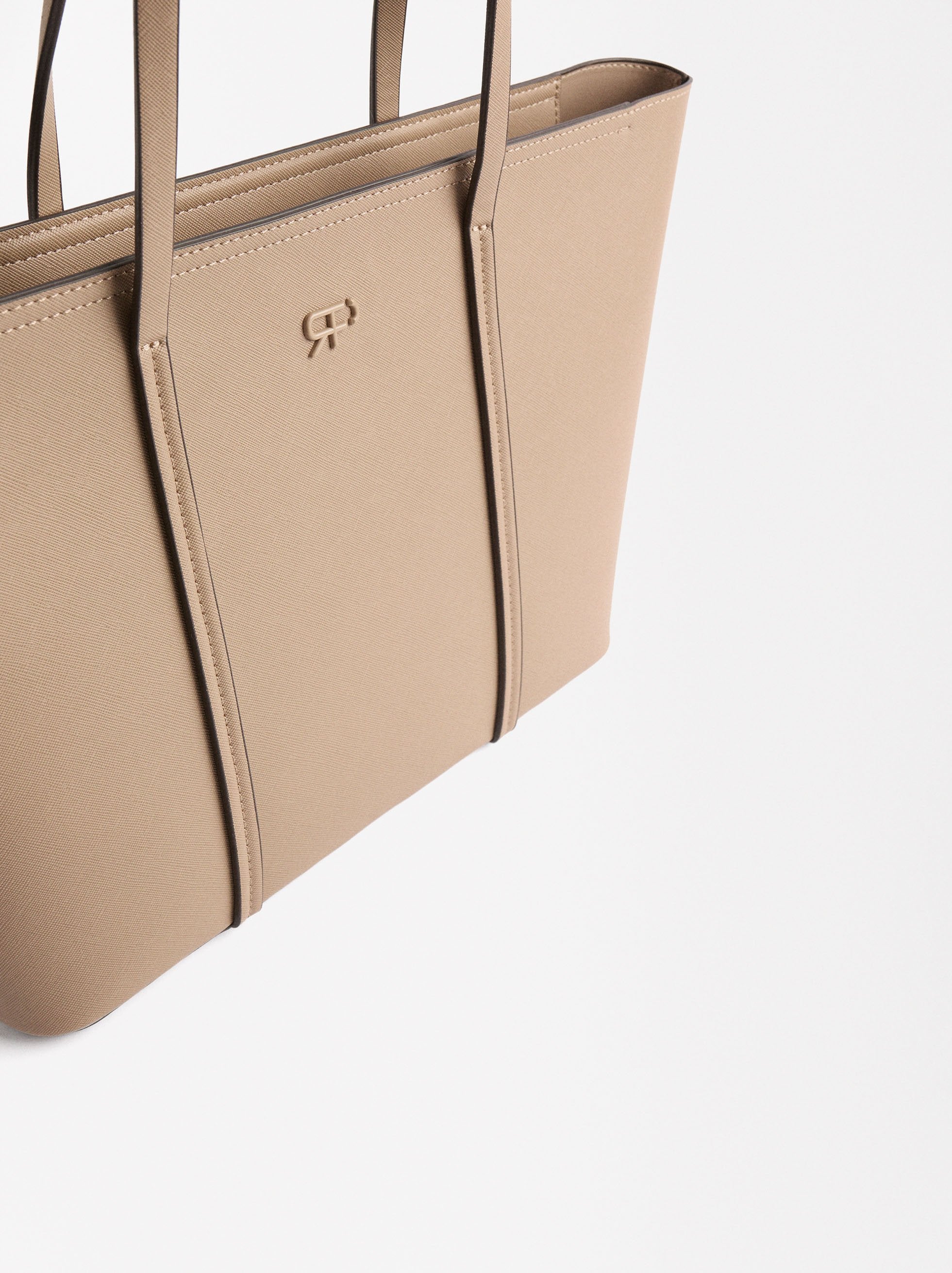 Bolso Shopper Con Textura