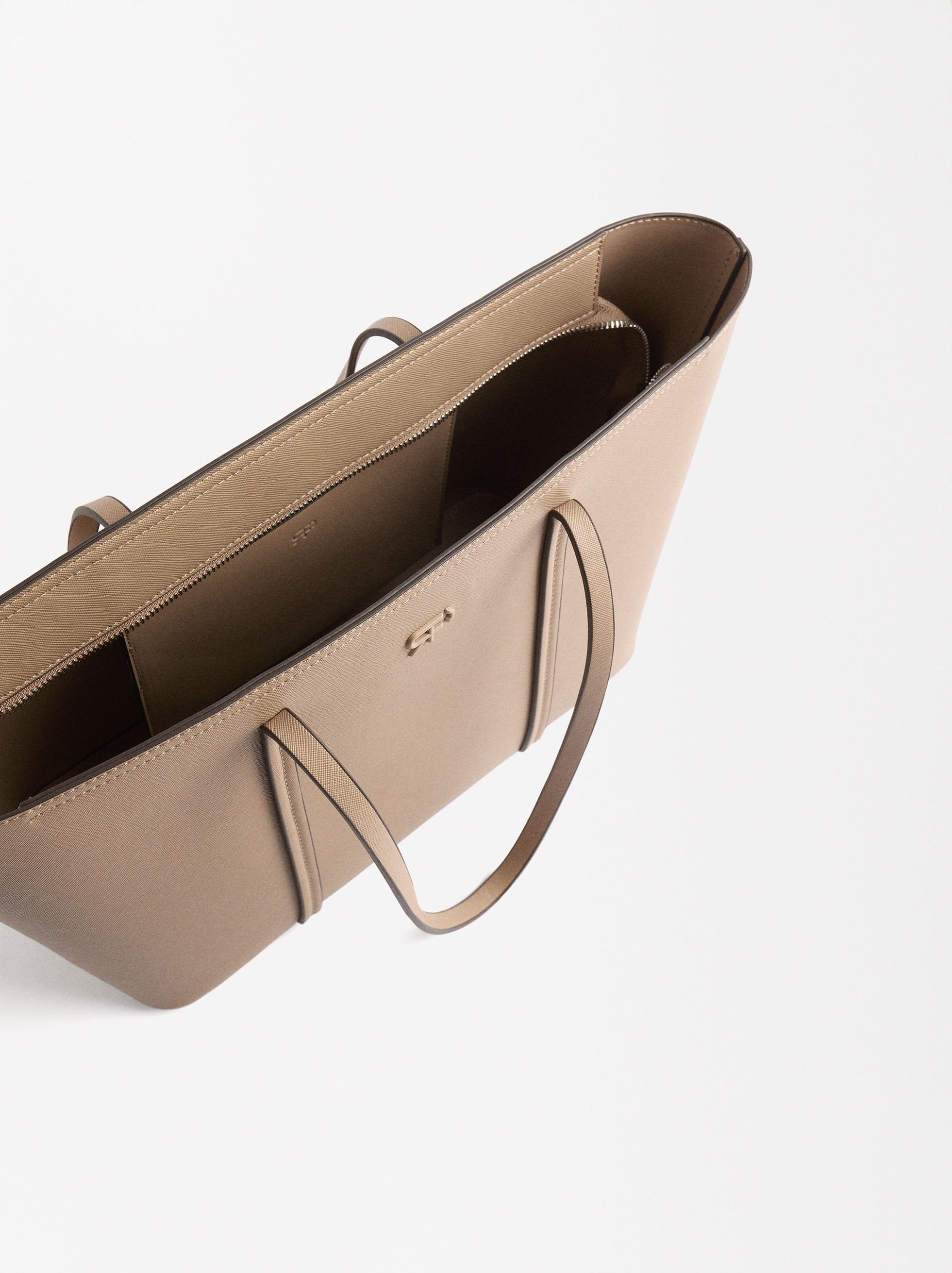 Bolso Shopper Con Textura