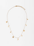 Collar Perlas Com Charms - Acero Inoxidable