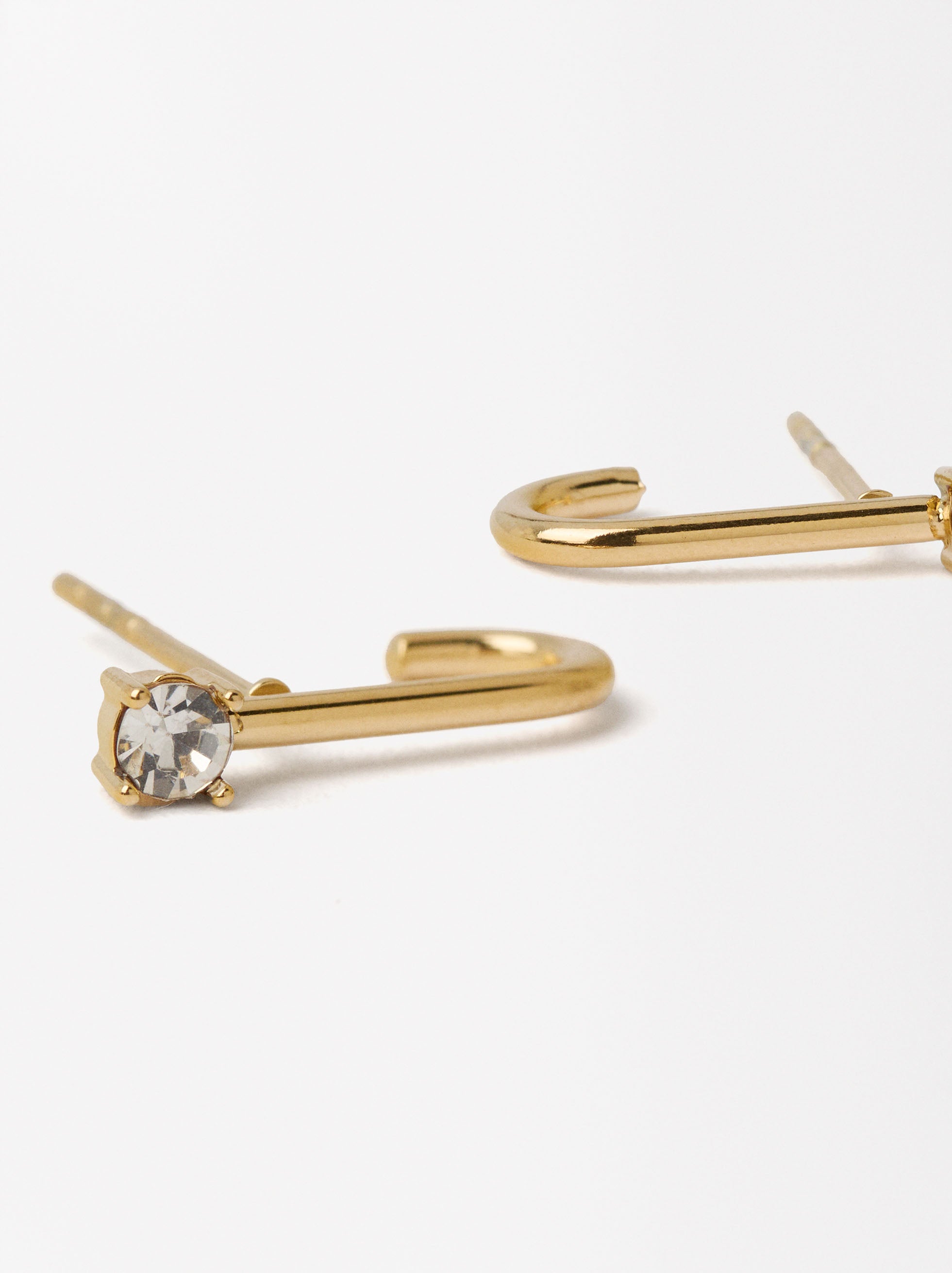 Aretes De Cristal - Acero Inoxidable