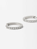 Aretes De Acero Inoxidable Con Cristales