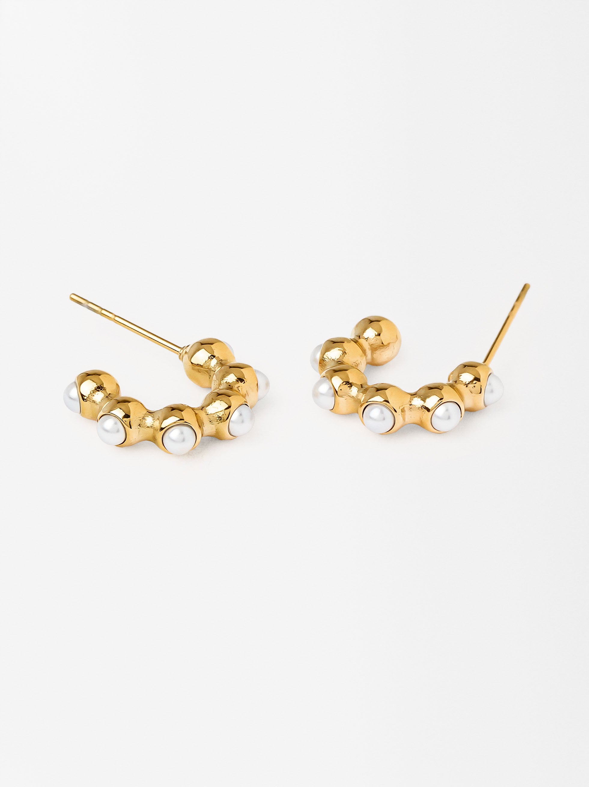 Aretes Dorados -  Acero Inoxidable