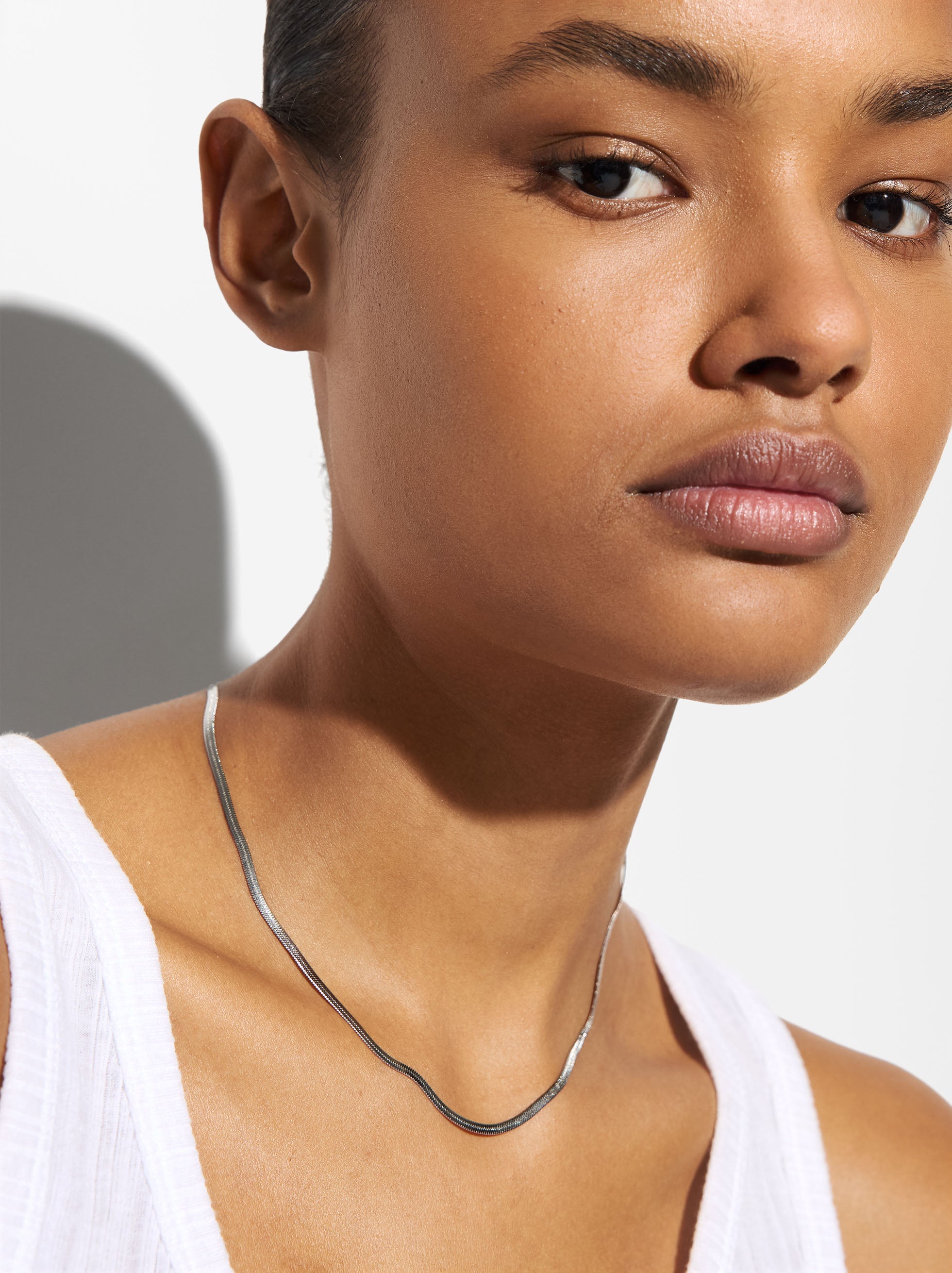 Collar De Cadena Fina - Acero Inoxidable