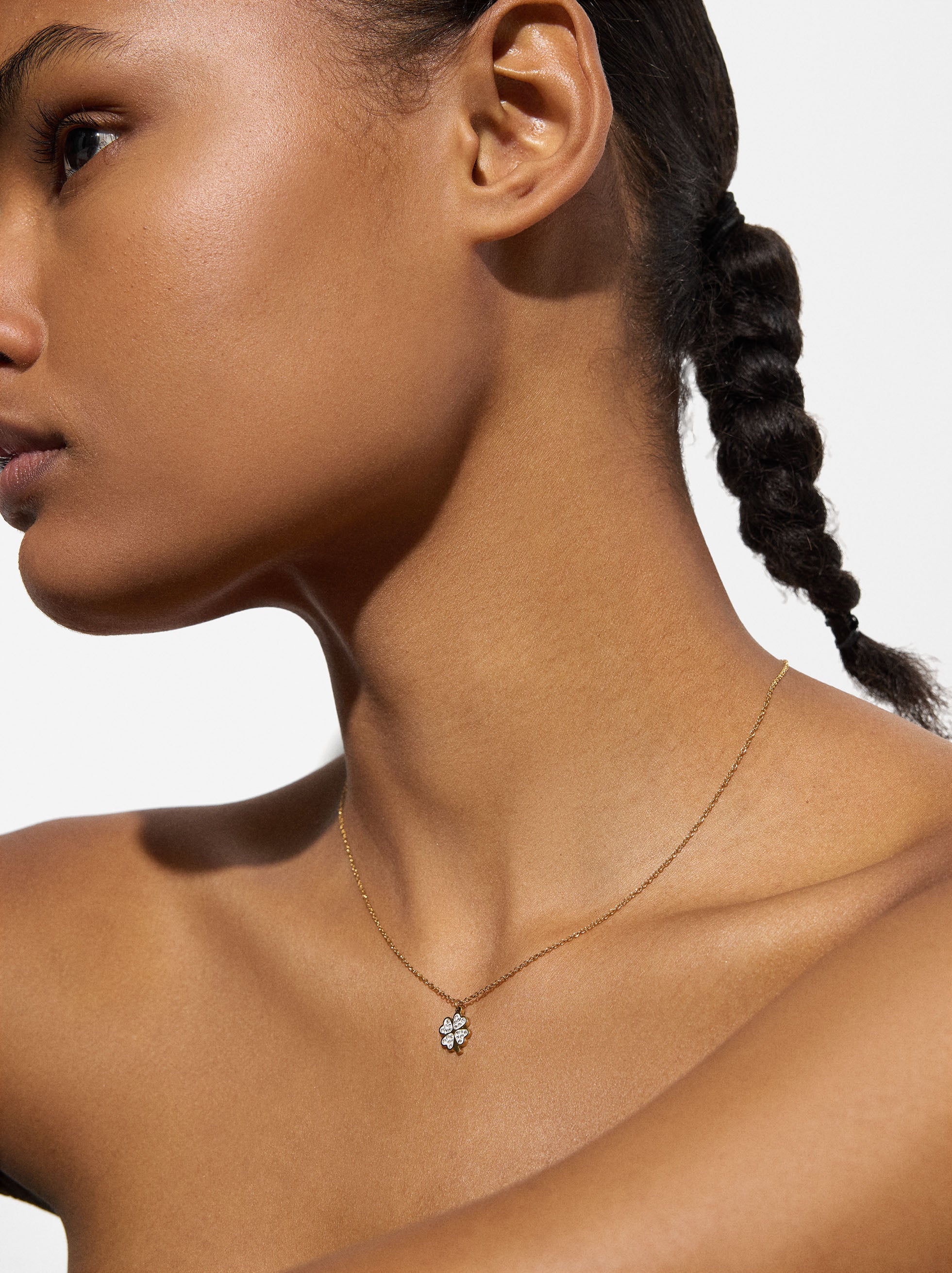 Collar De Trébol - Acero Inoxidable