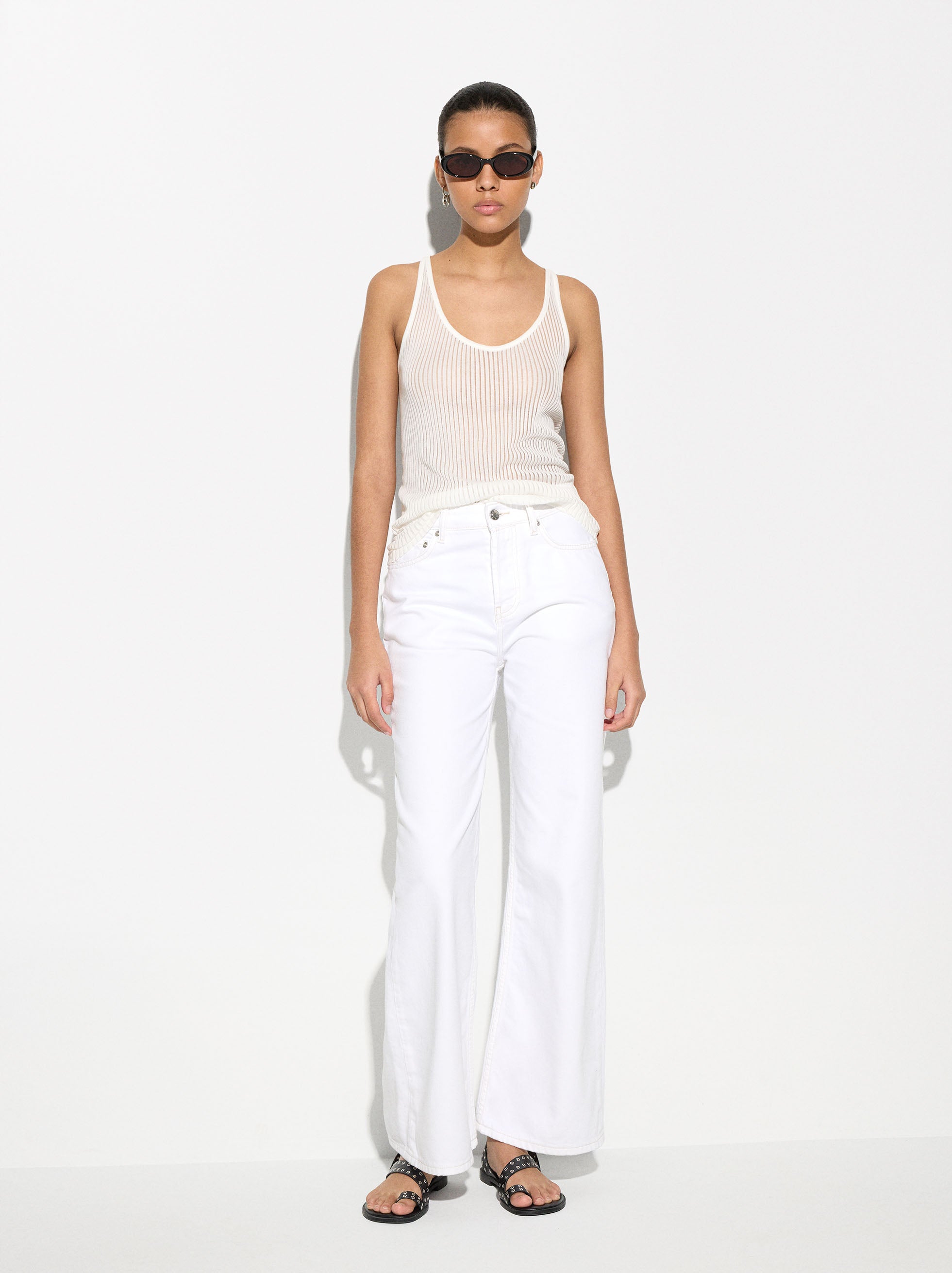 Pantalón De Denim Recto