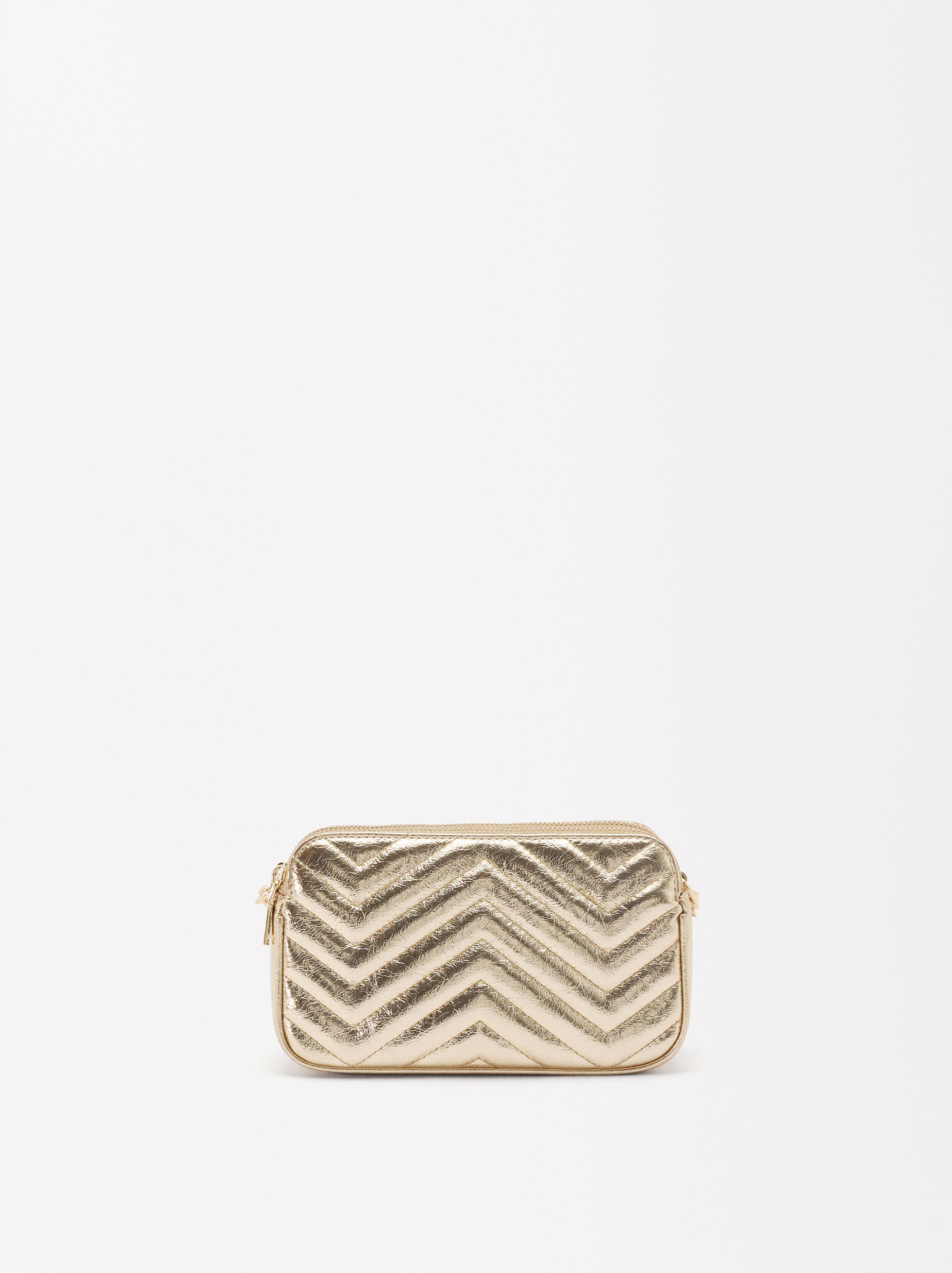 Bolso Bandolera Acolchado Metalizado