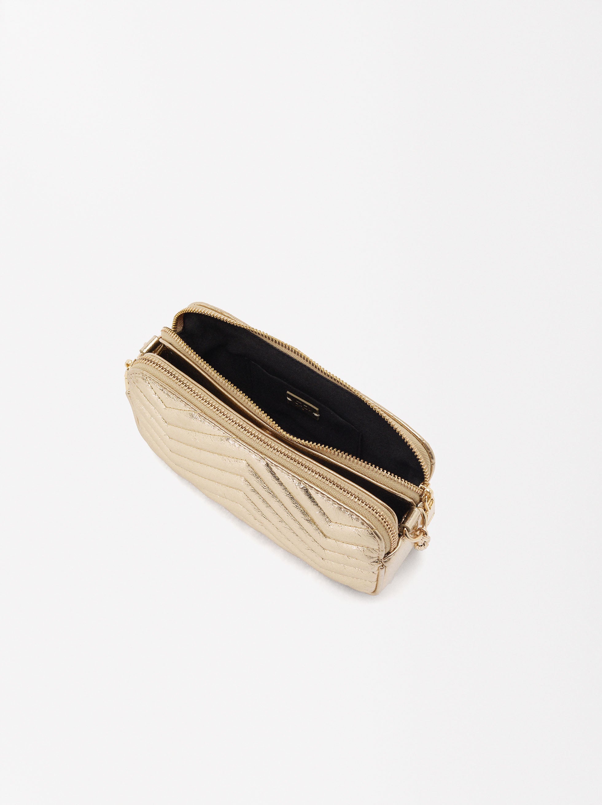 Bolso Bandolera Acolchado Metalizado