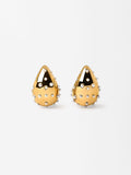 Aretes Gota Con Perla - Acero Inoxidable