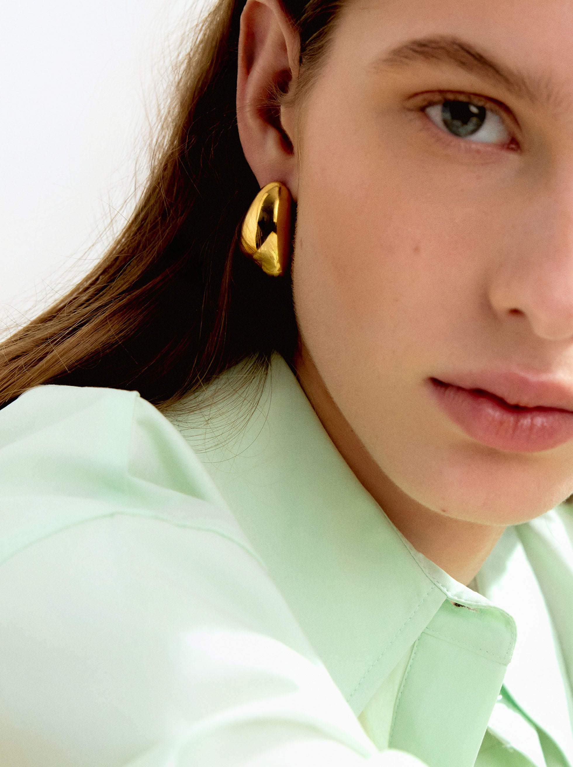 Pendientes De Aro Relieve - Acero Inoxidable