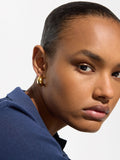 Aretes De Aro Relieve - Acero Inoxidable