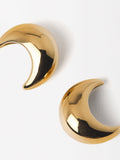 Aretes De Aro Relieve - Acero Inoxidable
