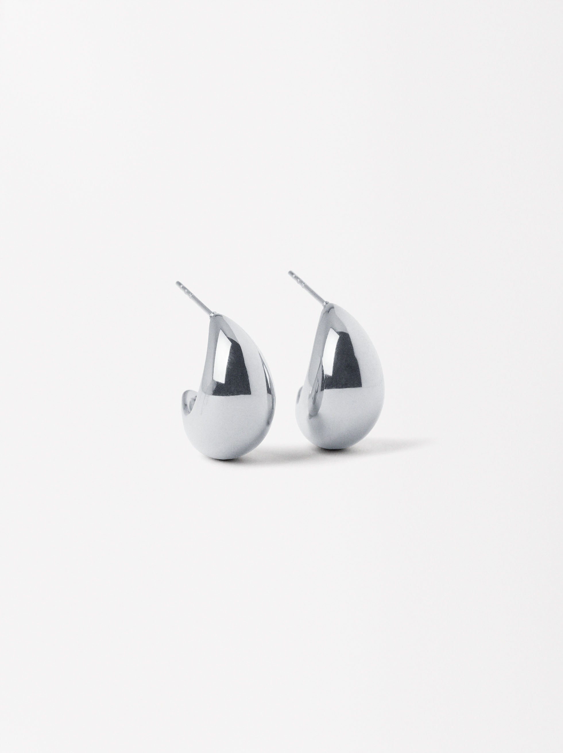 Pendientes De Aro Relieve - Acero Inoxidable