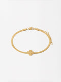Pulsera De Acero Inoxidable Con Trébol