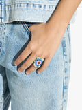 Anillo Con Flor De Abalorios