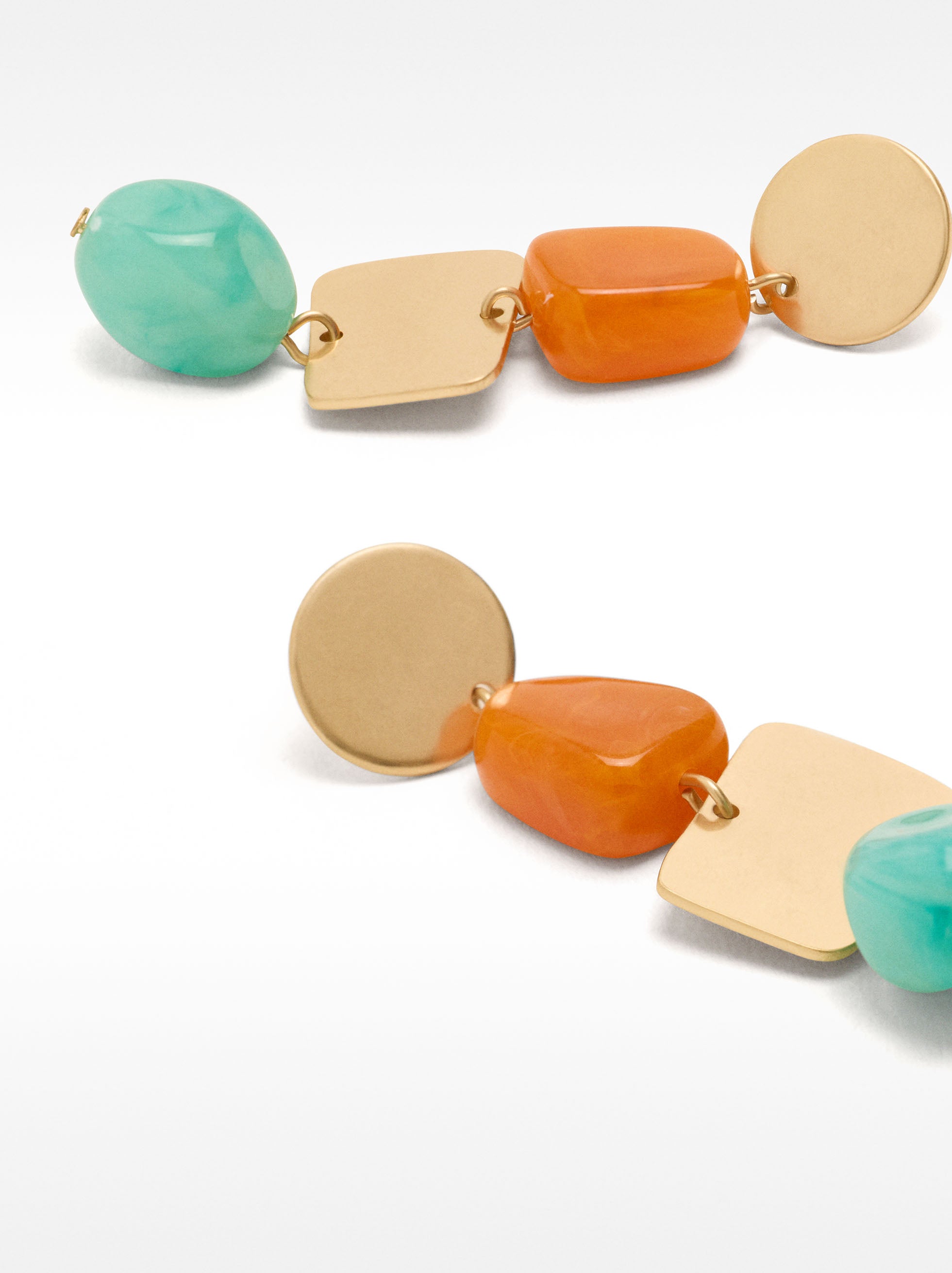 Aretes Geométricos Efecto Piedra