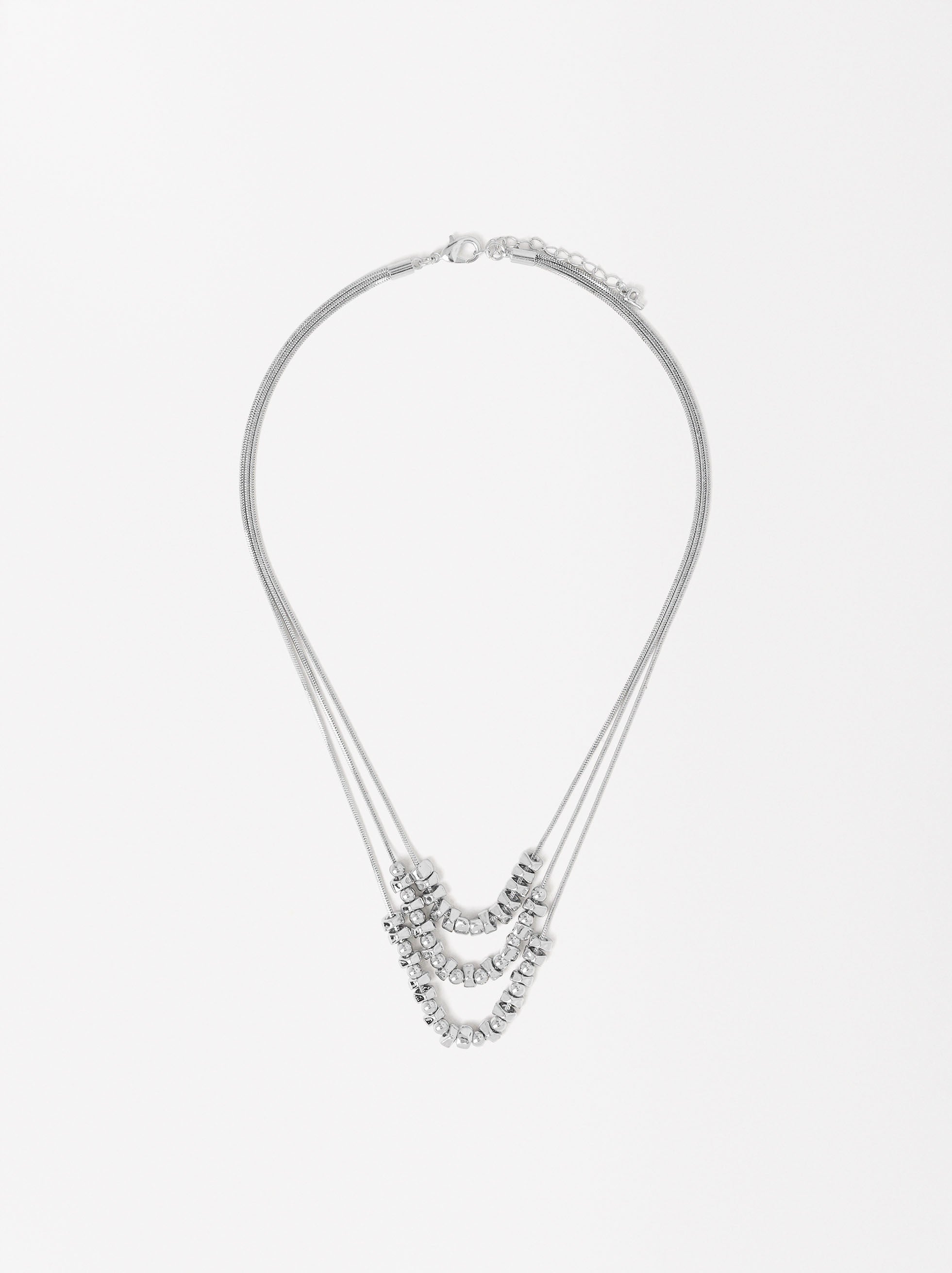 Collar Multicadenas Plateado