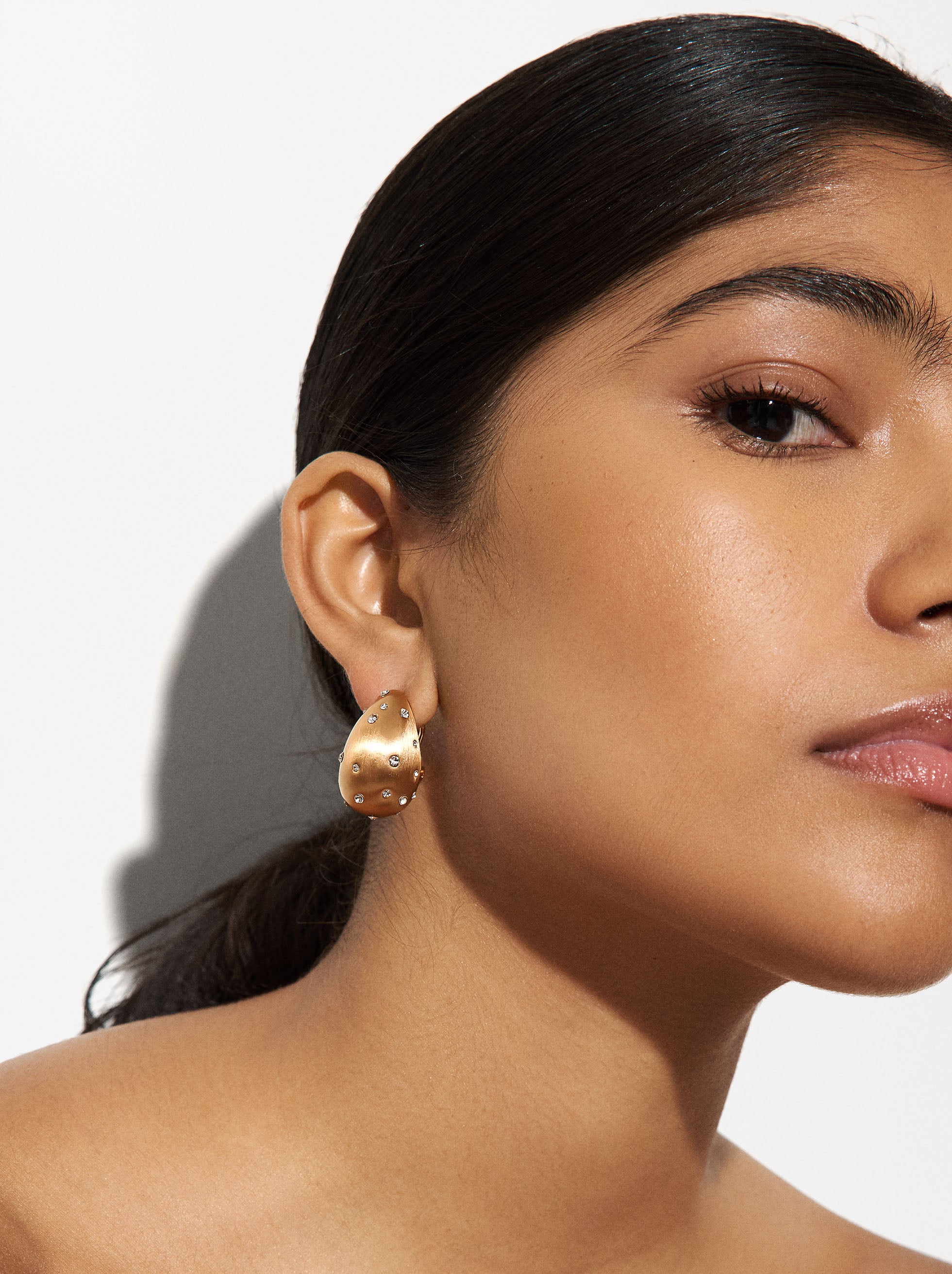 Aretes Gota Con Cristales
