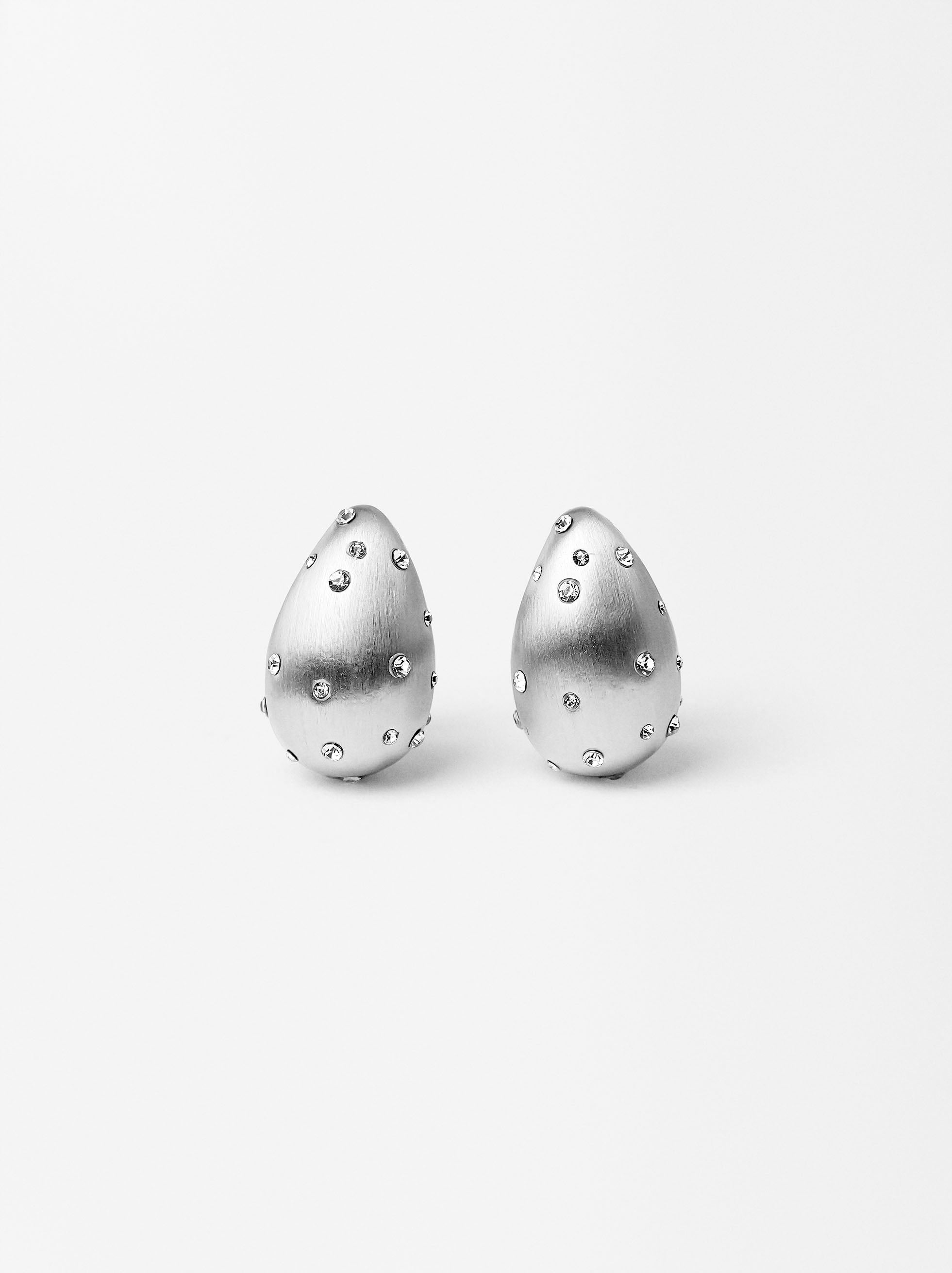 Aretes Gota Con Cristales
