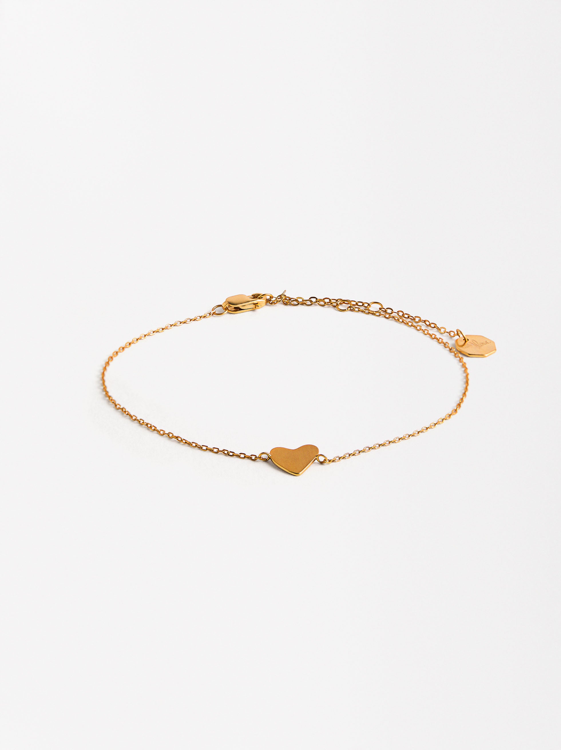Pulsera Con Corazón - Plata De Ley 925