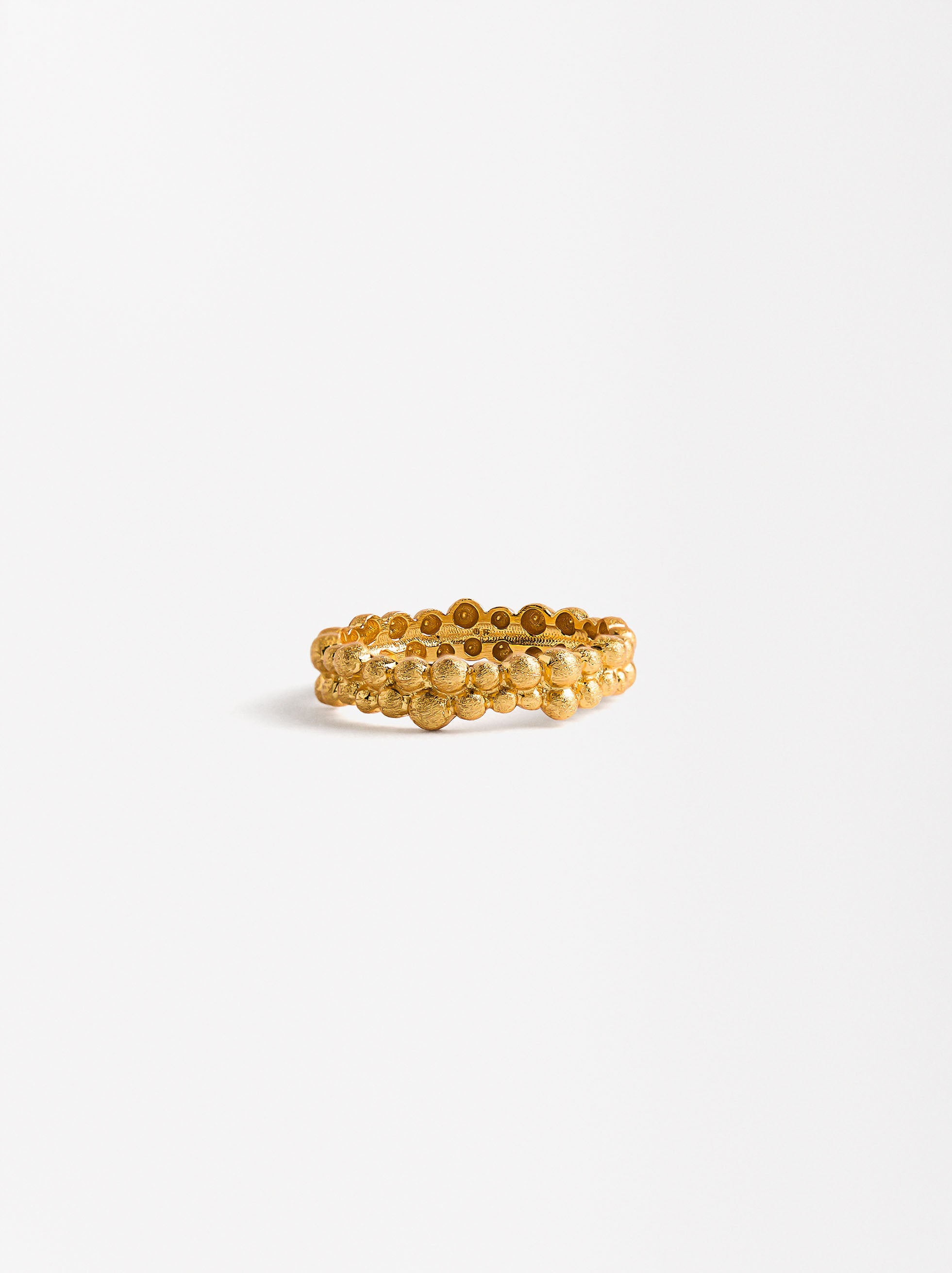 Anillo Dorado - Plata De Ley 925