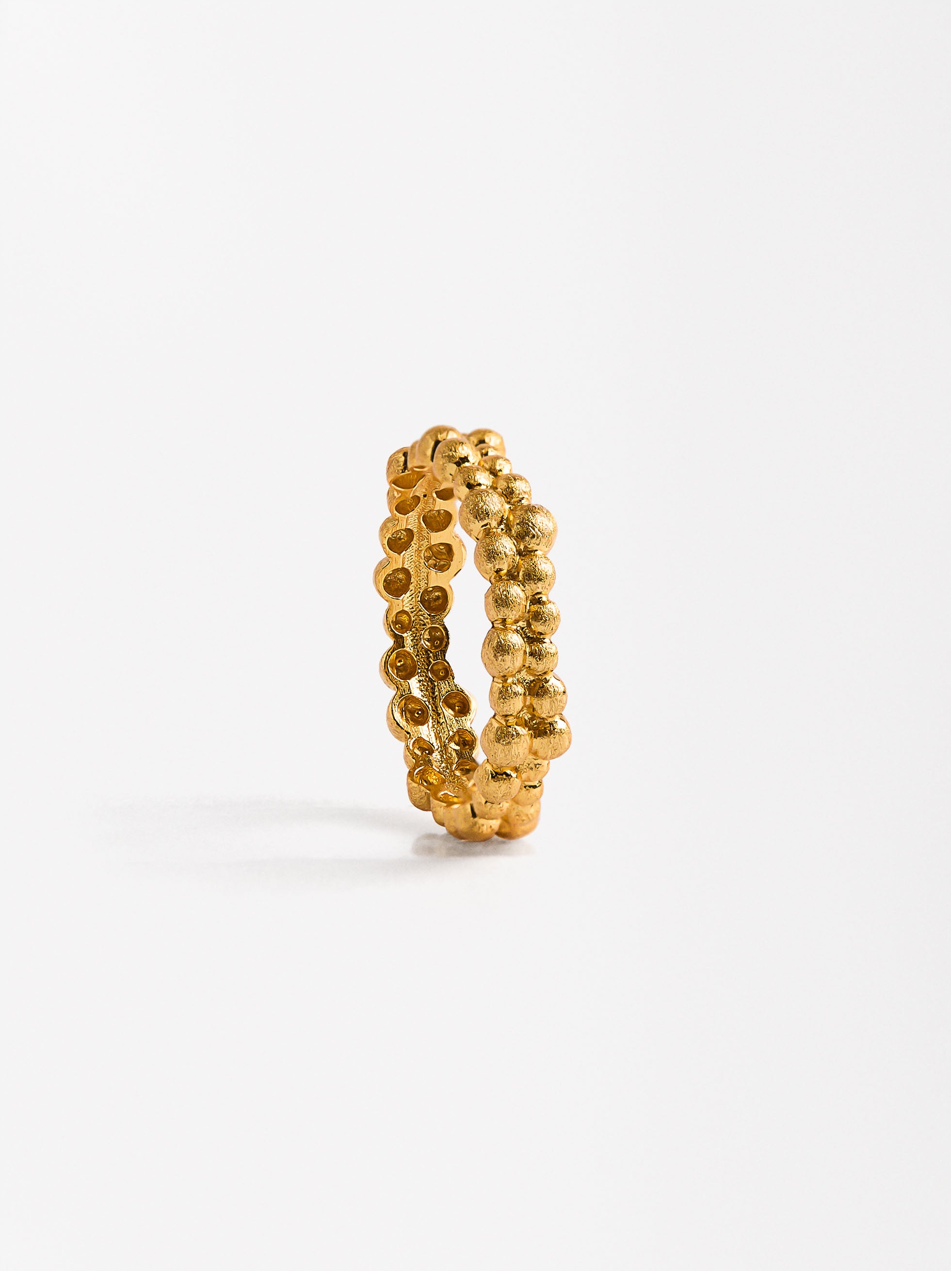 Anillo Dorado - Plata De Ley 925