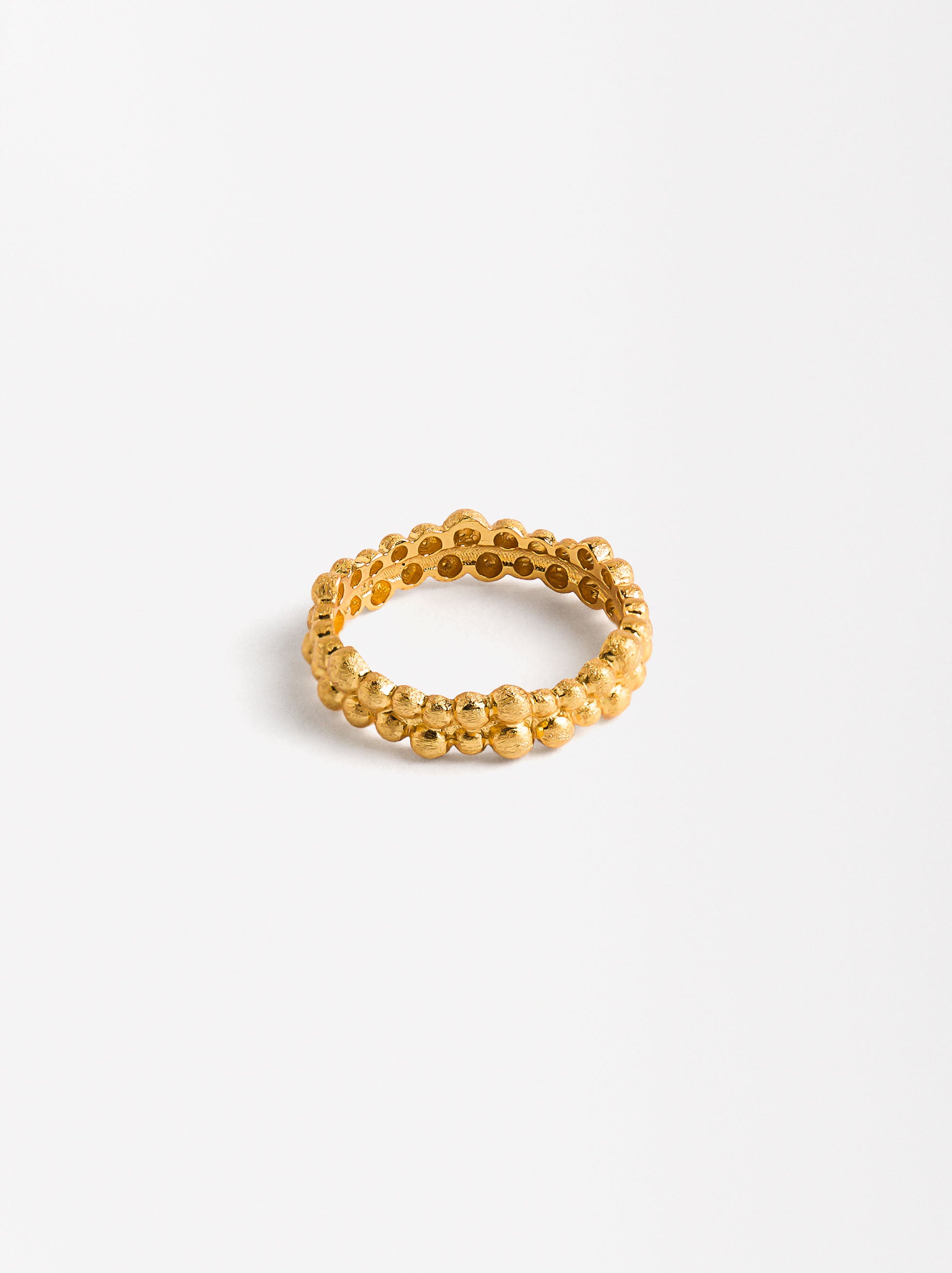 Anillo Dorado - Plata De Ley 925