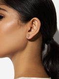Aretes Con Circonias - Plata De Ley 925