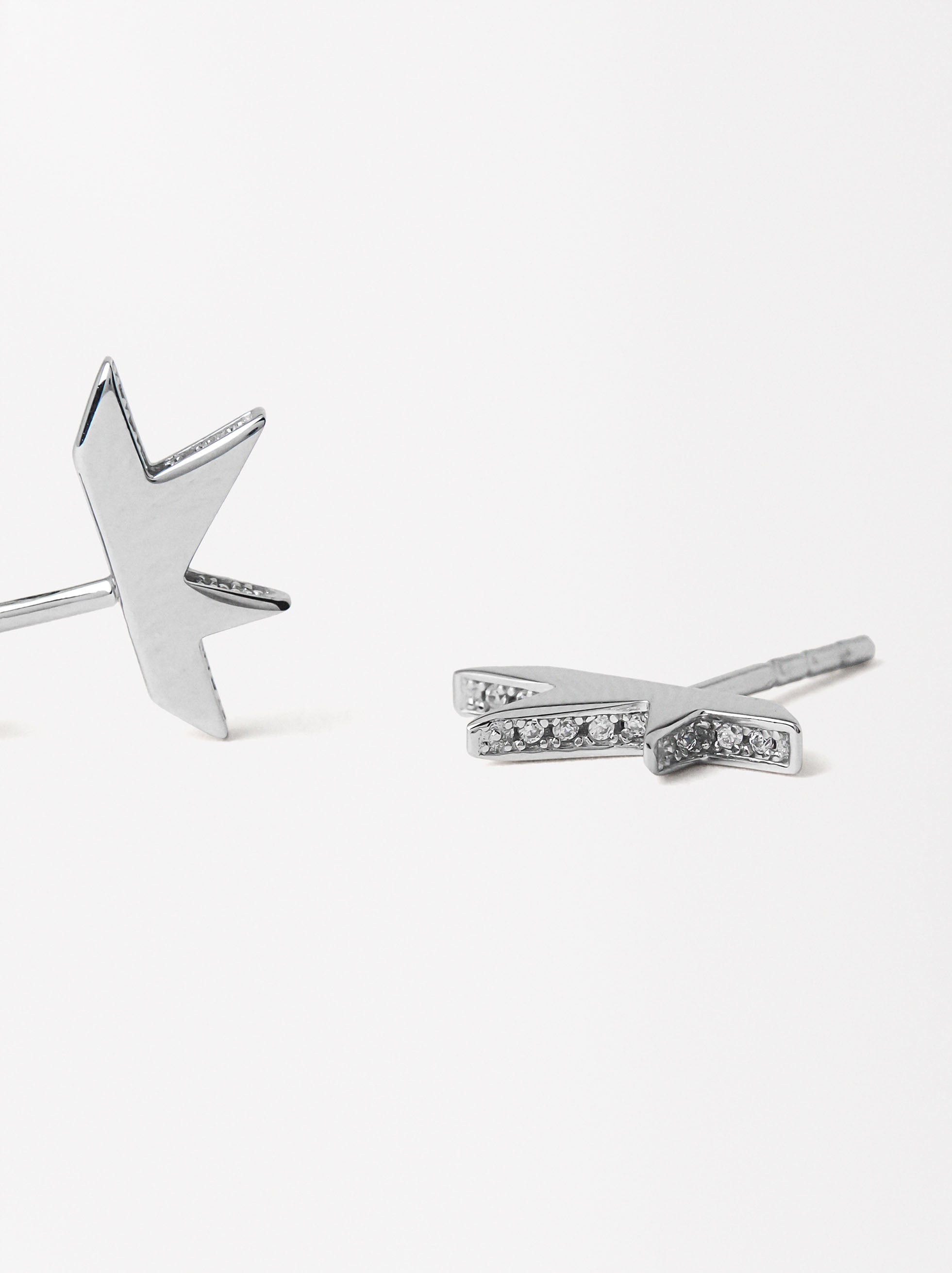 Aretes Con Circonias - Plata De Ley 925
