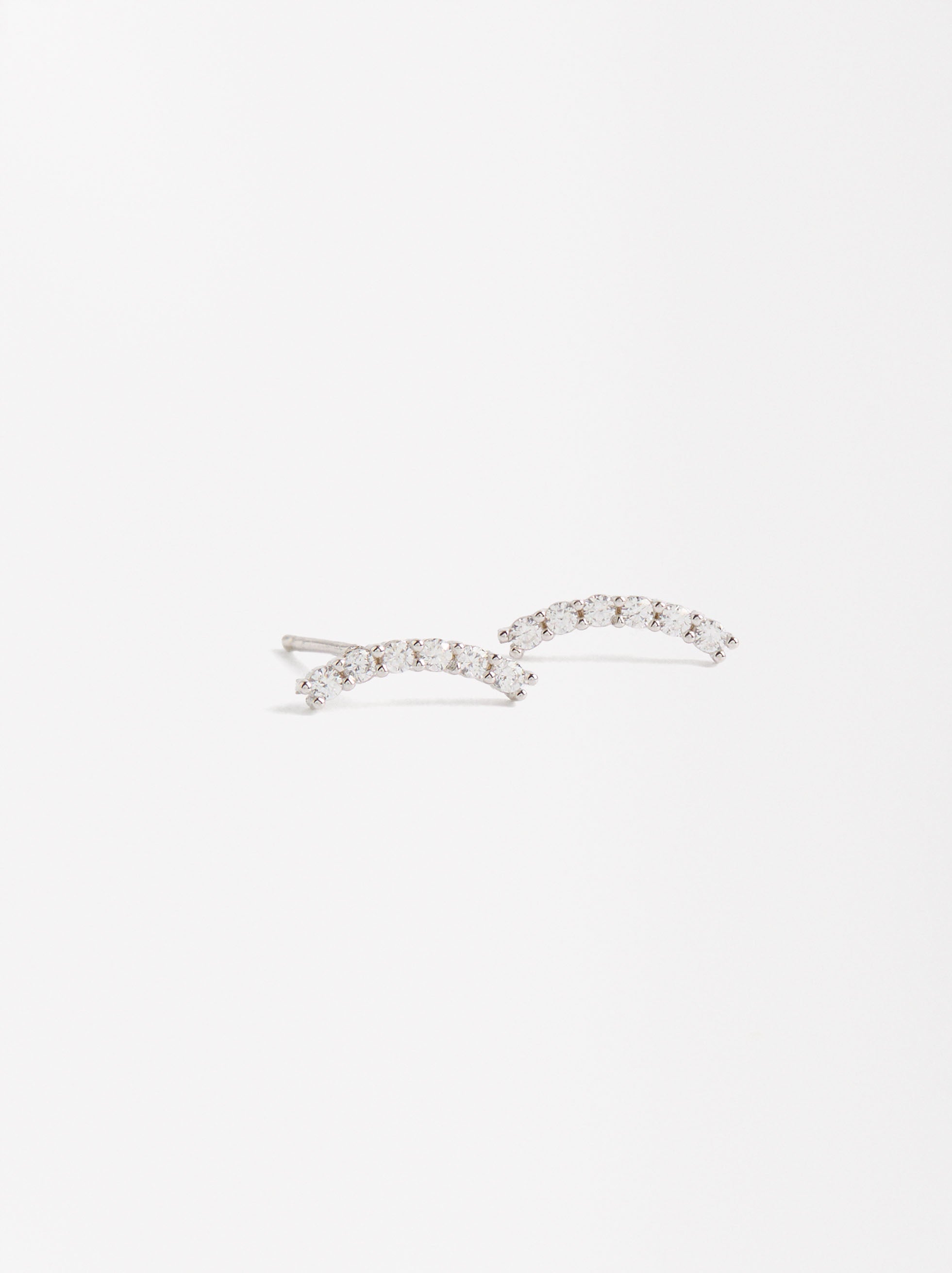 Aretes Con Circonitas - Plata De Ley 925
