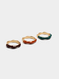 Set De Anillos Con Esmalte