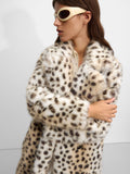 Abrigo De Efecto Pelo Estampado Animal