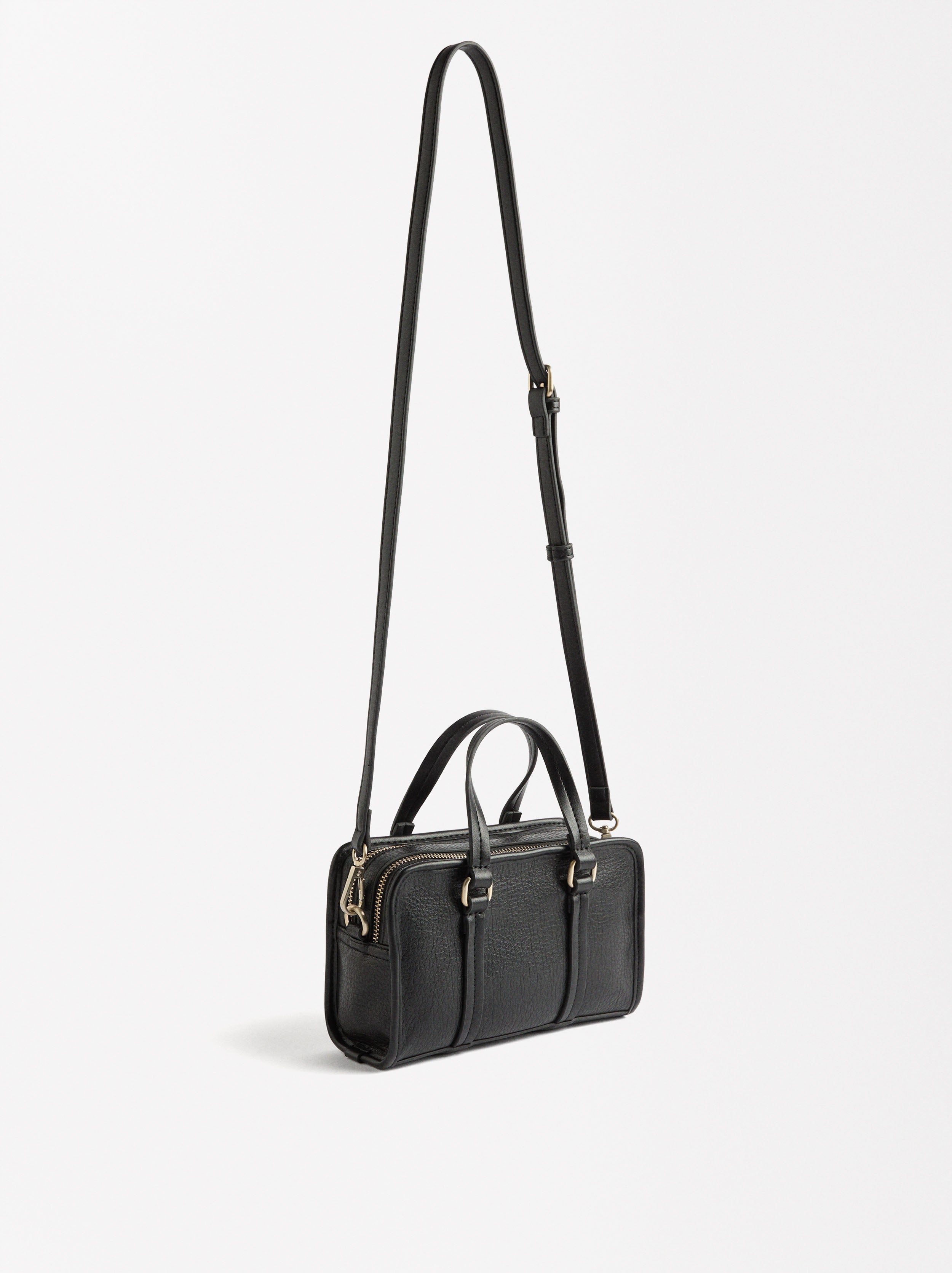Bolso Tote Con Doble Cierre