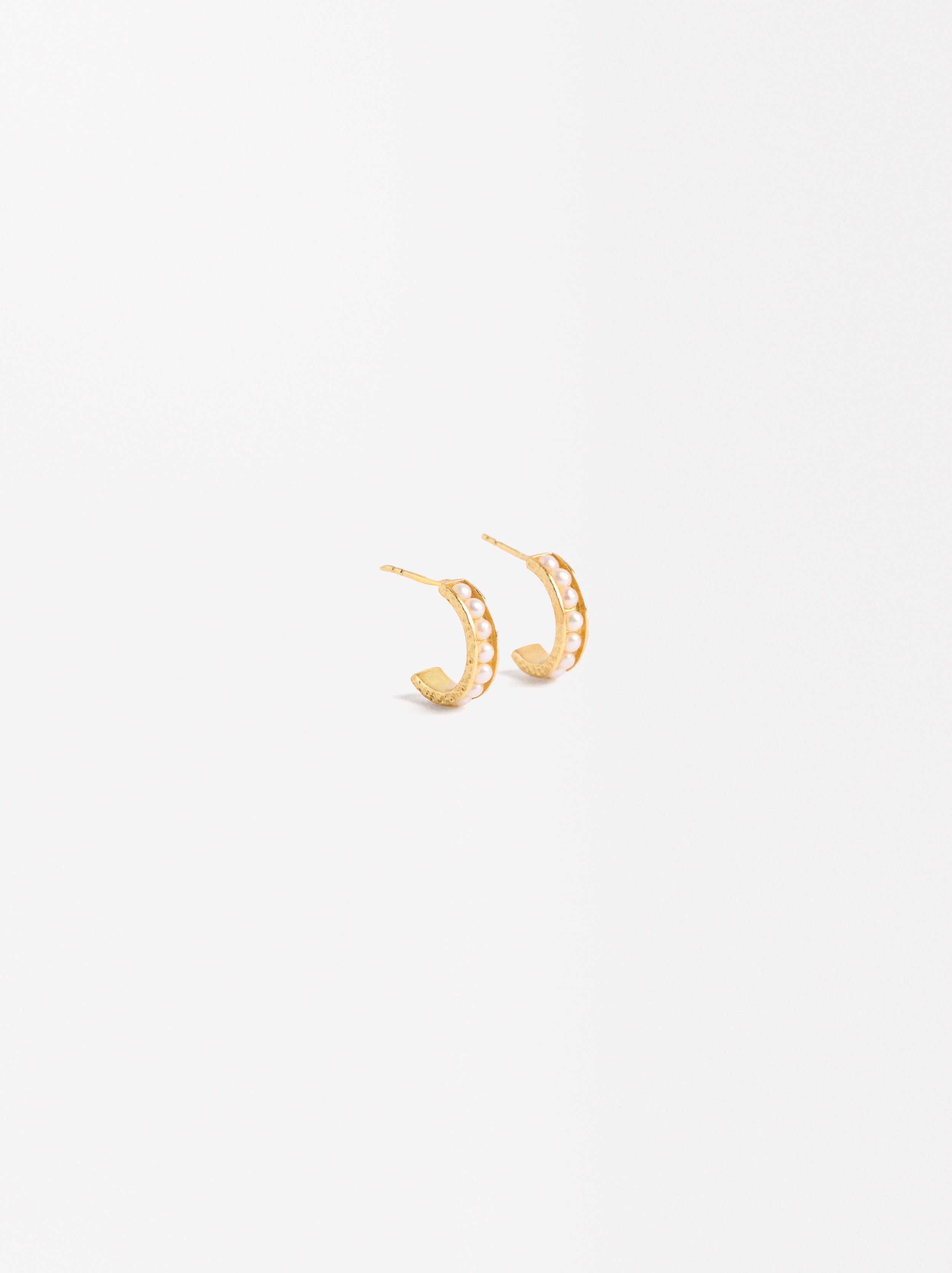 Aretes Con Perlas - Plata De Ley 925