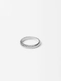 Anillo De Rayas Plateado