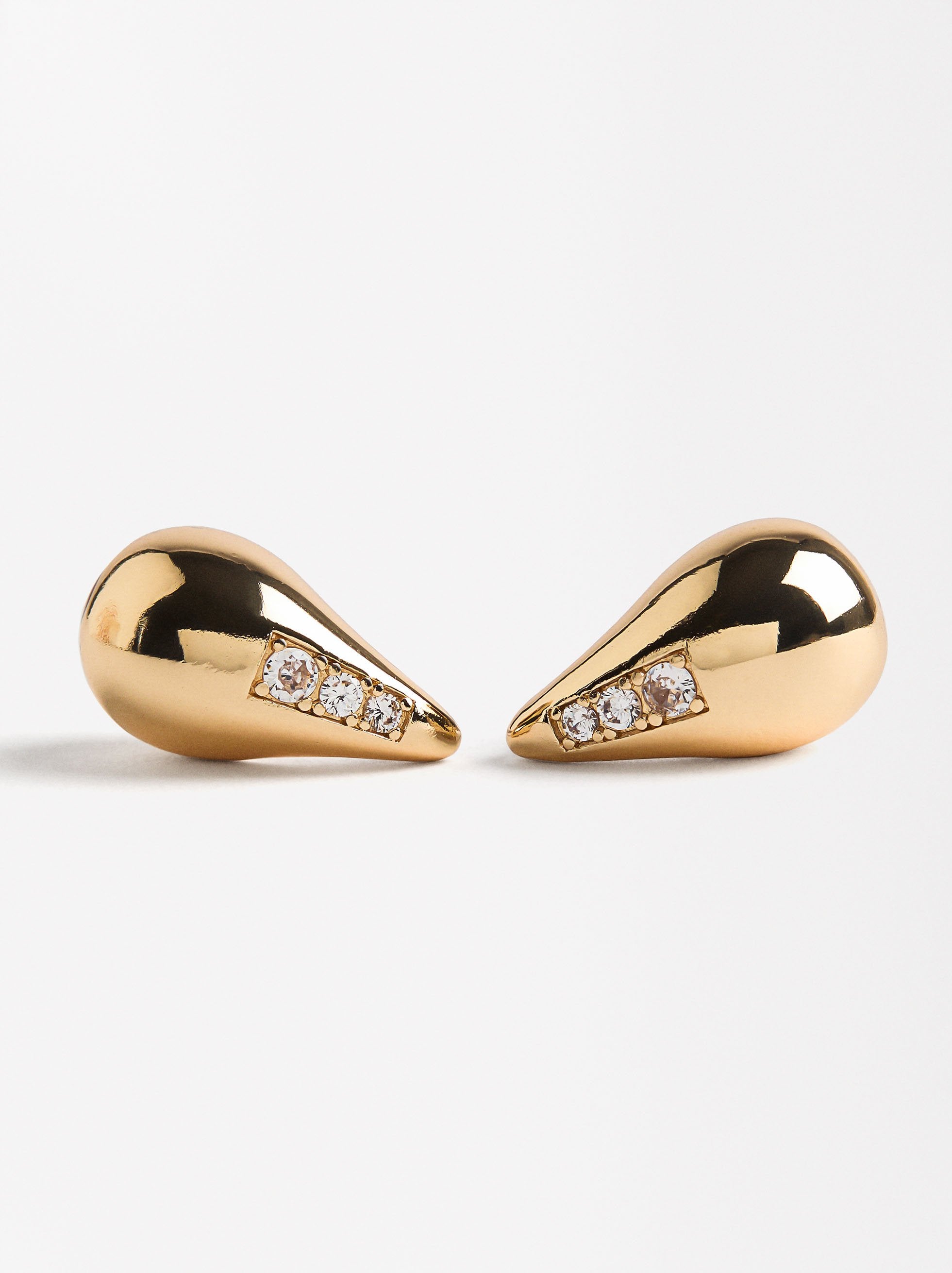 Aretes Gota Con Cristales