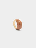 Anillo Redondeado Con Esmalte