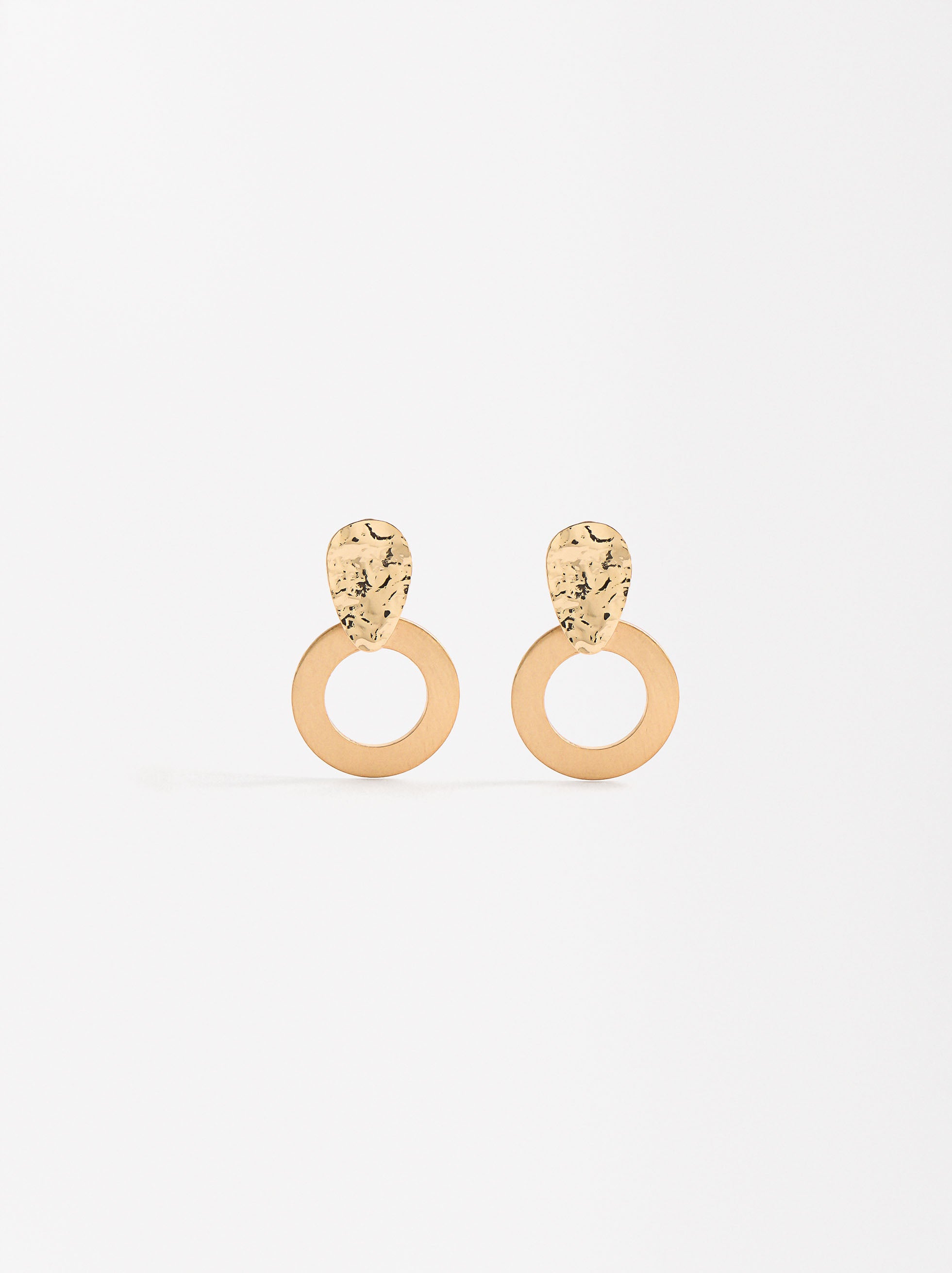 Aretes Redondos Efecto Martillado