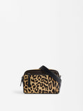 Bolso Bandolera Con Piel Estampado De Leopardo