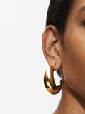 Aretes Grandes Dorados - Acero Inoxidable