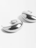 Aros Grandes Plateados - Acero Inoxidable