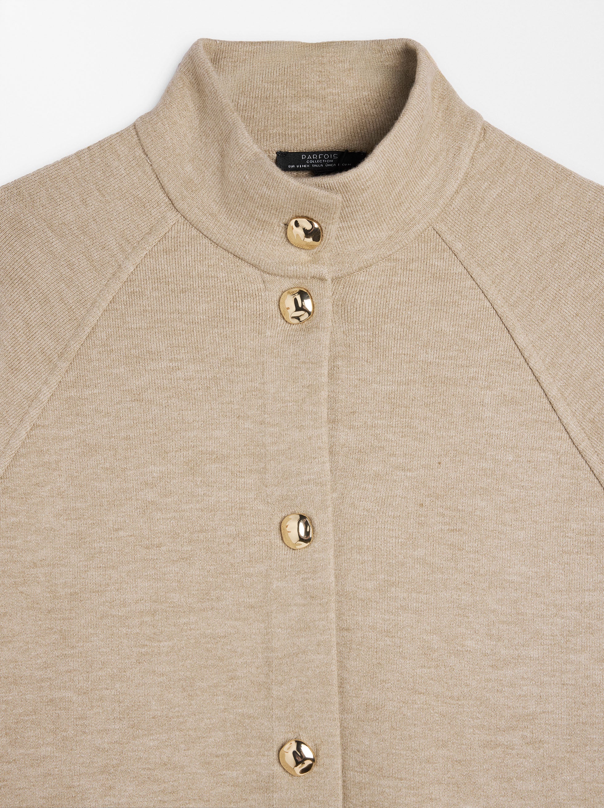 Poncho De Punto De Cuello Alto