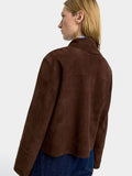 Chaqueta De Piel Con Botones