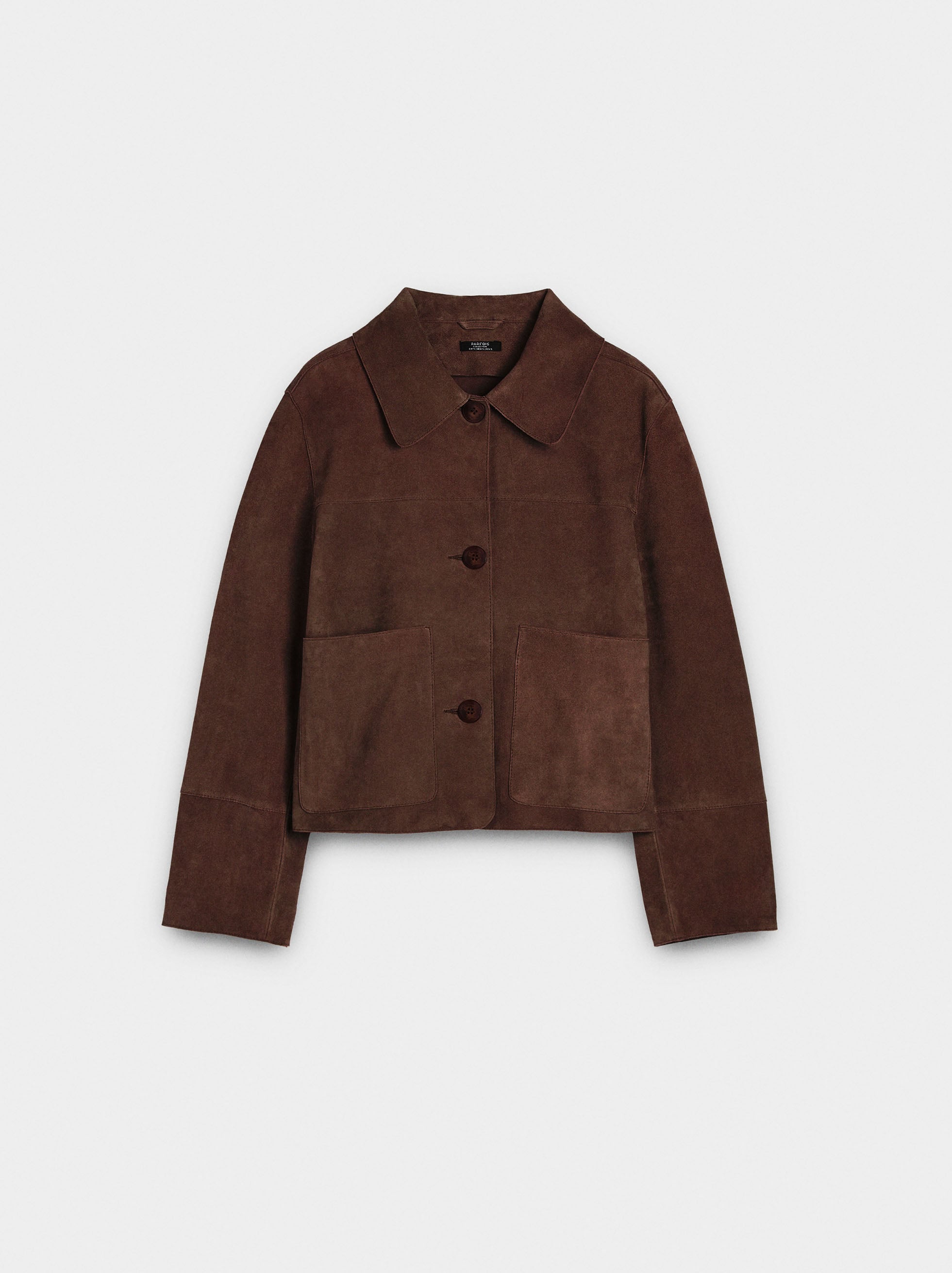 Chaqueta De Piel Con Botones