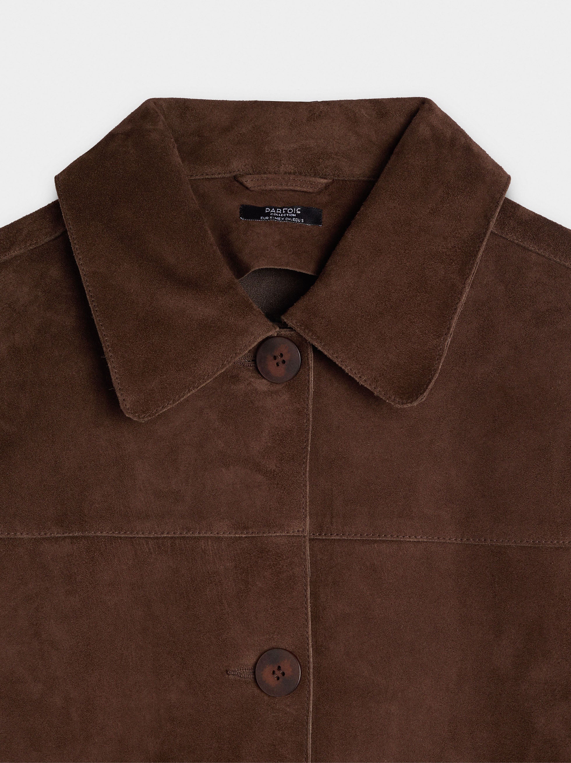 Chaqueta De Piel Con Botones