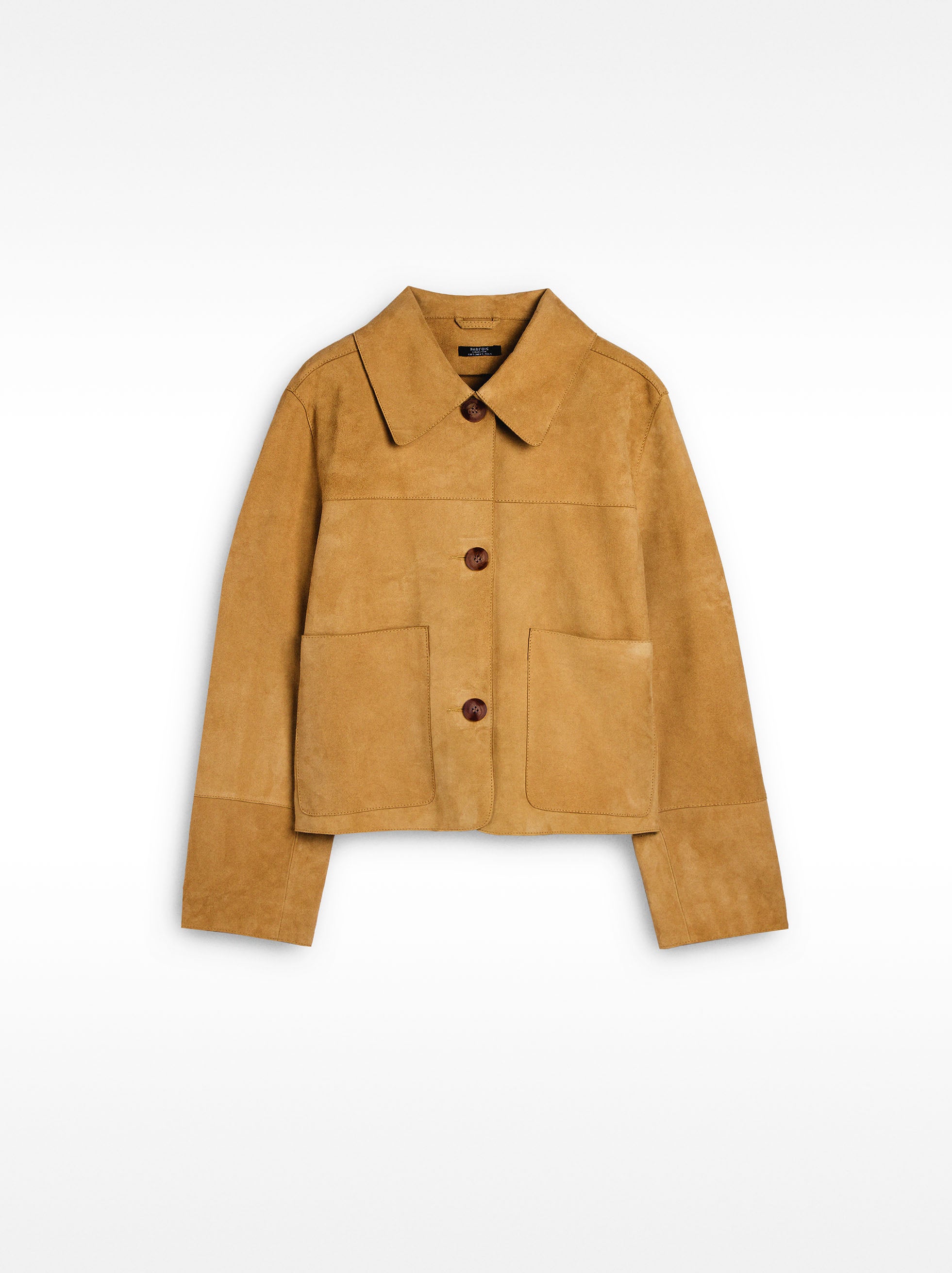 Chaqueta De Piel Con Botones