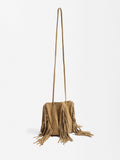 Bolso Bombonera De Piel Con Flecos