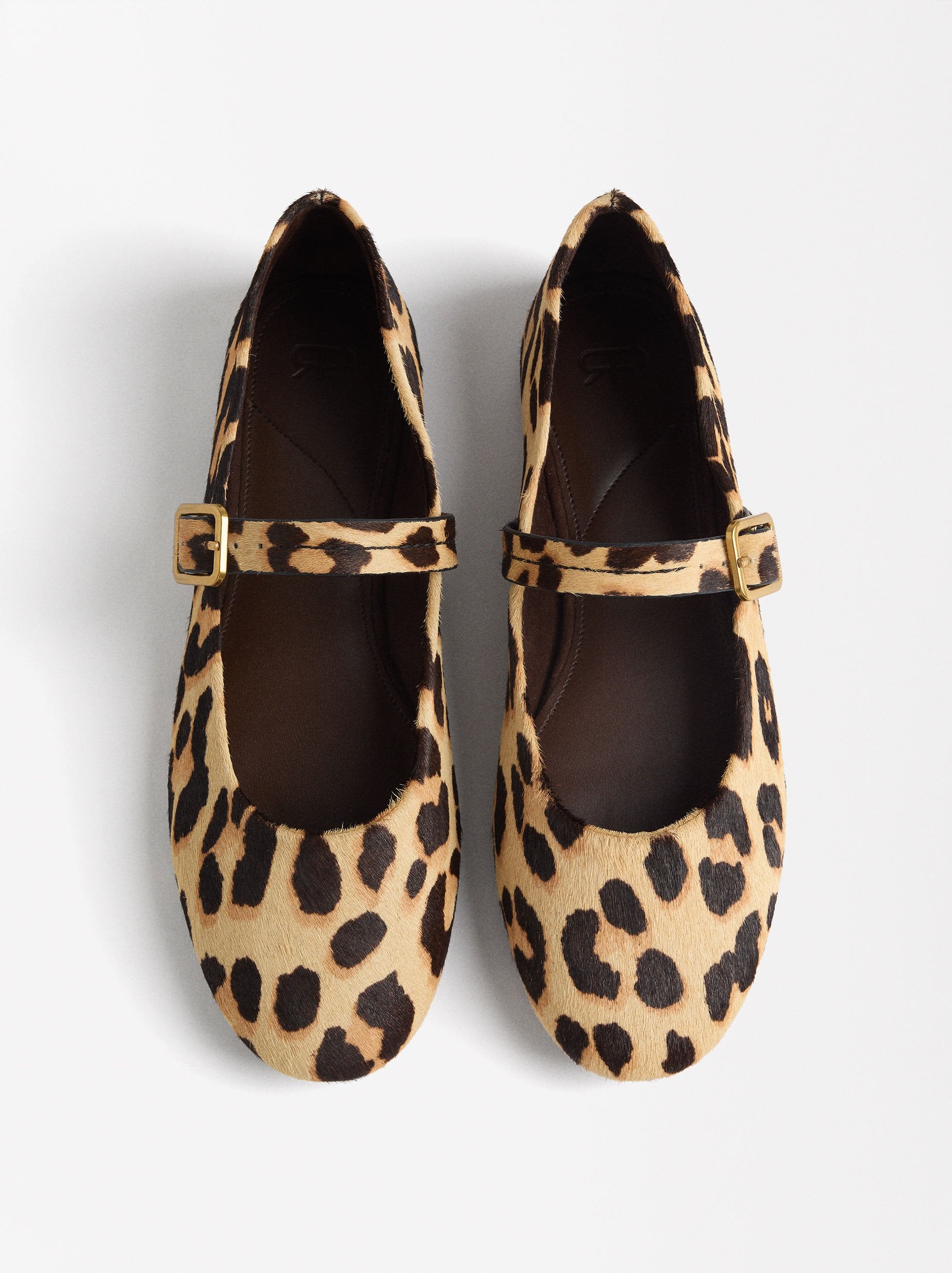 Bailarinas De Piel Con Estampado Leopardo
