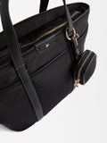 Bolso Tote De Nylon Con Colgante