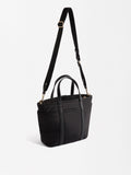 Bolso Tote De Nylon Con Colgante