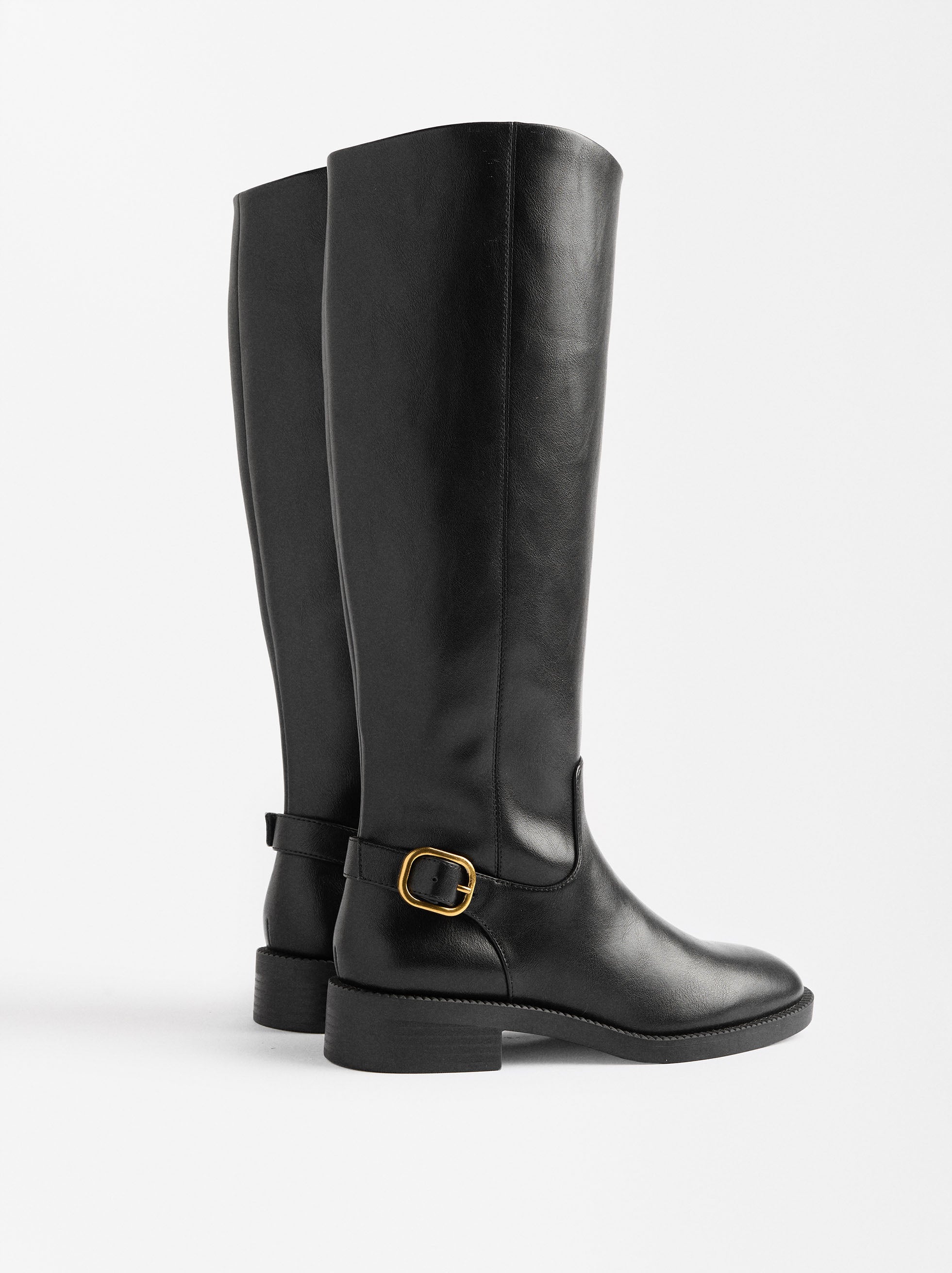 Botas Altas Con Hebilla